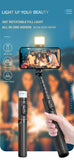 NEW Portable Selfie Stick Tripod With Fill Light for Huawei iPhone Aluminum alloy Selfie Sticker