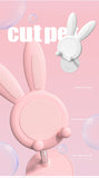 Cute Bunny Phone Holder Desktop Cell Phone Stand Height Angle Adjustable For iPhone 13 14 iPad Lovely Rabbit Tablet Support