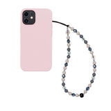Phone Wrist Lanyard Strap Cute Kawaii Rainbow Color Beaded Phone Charm Strap Keychain Anti-Lost Phone Charm String