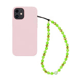 Phone Wrist Lanyard Strap Cute Kawaii Rainbow Color Beaded Phone Charm Strap Keychain Anti-Lost Phone Charm String