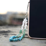 Style Crystal PHONE CHARM CHAIN/PHONE STRAP Amethyst Carnelian Rose Quartz Natural Stone Lanyard String Phone Accessory