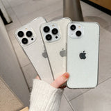 Luxury Bling Glitter Clear Case For iPhone 14 Pro Max 13 Shockproof Transparent Soft Cover