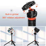 UURIG 1.3M Smartphone Vlog Tripods Selfie Stick With Cold Shoe Mount Holder For Mobile Phone Tripod SLR Camera Action Camera