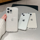 Luxury Bling Glitter Clear Case For iPhone 14 Pro Max 13 Shockproof Transparent Soft Cover