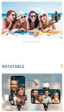 NEW Portable Selfie Stick Tripod With Fill Light for Huawei iPhone Aluminum alloy Selfie Sticker