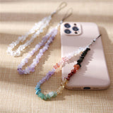 Style Crystal PHONE CHARM CHAIN/PHONE STRAP Amethyst Carnelian Rose Quartz Natural Stone Lanyard String Phone Accessory