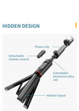 NEW Portable Selfie Stick Tripod With Fill Light for Huawei iPhone Aluminum alloy Selfie Sticker