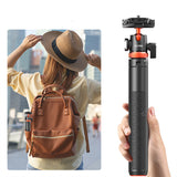 UURIG 1.3M Smartphone Vlog Tripods Selfie Stick With Cold Shoe Mount Holder For Mobile Phone Tripod SLR Camera Action Camera